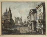 Alexeyev Fiodor Strastnaya Passion Square Triumphal Gates Church of St Demetrius of Thessalonica and Kozitskaya s Mansion - Hermitage